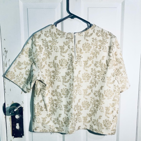 [ATHENA MARIE] Vintage Corduroy Gold-White Top - Picture 6 of 6